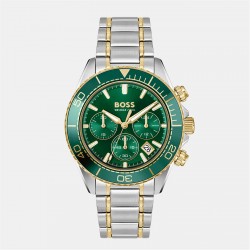 часовник,бижутерия,часовници,аксесоари,на,разпродажба,boss,gents,boss,sealiner,chrono,stainless,steel,watch,green,silver