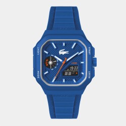 lacoste,mens,lc33,silicone,analog,digital,watch,blue
