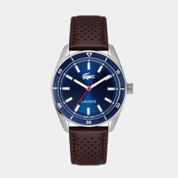 lacoste,mens,boston,watch,blue,silver