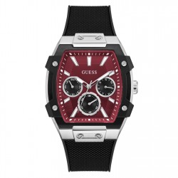 часовник,бижутерия,часовници,аксесоари,на,разпродажба,guess,men's,phoenix,quartz,analogue,watch,burgundy,silver