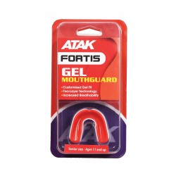 ATAK Sports Fortis Gel Mouthguard Senior - Red/White ръгби,хокей,atak,sports,fortis,gel,mouthguard,senior,red,white