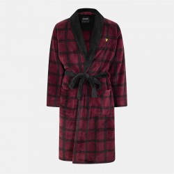 аксесоари,за,баня,lyle,and,scott,print,bathrobe,wine,pct