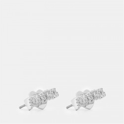 бижутерия,kate,spade,women's,geometric,metallic,stud,earrings,clear,silver