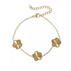 бижутерия,miso,clover,chain,bracelet,gold