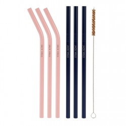 сезонни,и,парти,аксесоари,аксесоари,на,разпродажба,jack,wills,reusable,stainless,steel,straws,pink,navy