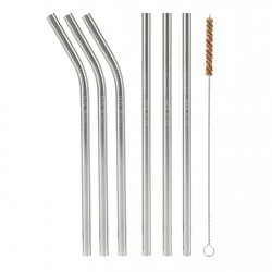 сезонни,и,парти,аксесоари,jack,wills,reusable,stainless,steel,straws,silver