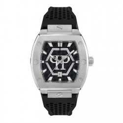 часовник,часовници,philipp,plein,hexagon,phantom,watch,black,silver