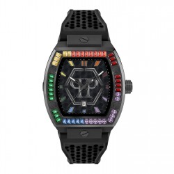 часовник,часовници,philipp,plein,hexagon,phantom,watch,black,black