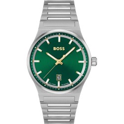 часовник,часовници,бижутерия,boss,men,s,candour,three,hand,analogue,quartz,watch,green,silver