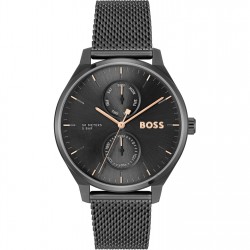 часовник,часовници,аксесоари,на,разпродажба,boss,men's,tyler,minimalistic,multifunction,watch,black,black