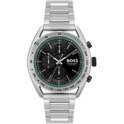 boss,men,s,centre,court,chronograph,water,resistant,analogue,quartz,watch,black,silver
