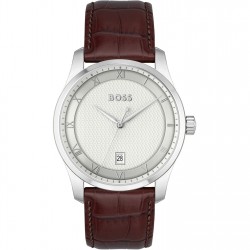 часовник,часовници,аксесоари,на,разпродажба,boss,men's,bssjwl,principle,large,roman,numerals,watch,silver,brown