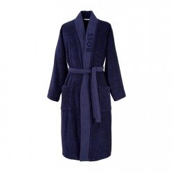 Boss Home Cotton Bathrobe - Navy коледни,подаръци,за,него,всички,коледни,подаръци,boss,home,cotton,bathrobe,navy