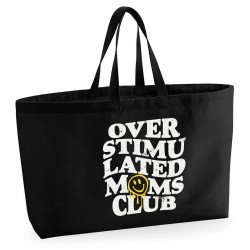 Чанта Westford Mill Mothers Day Printed Oversized Tote Bag - Overstimulated Moms Club чанта,дамски,летни,чанти,и,портмонета,мъжки,чанти,и,портмонета,несесери,westford,mill,mothers,day,printed,oversized,tote,bag,overstimulated,moms,club