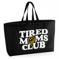 Чанта Westford Mill Mothers Day Printed Oversized Tote Bag - Tired Moms Club чанта,дамски,летни,чанти,и,портмонета,мъжки,чанти,и,портмонета,несесери,westford,mill,mothers,day,printed,oversized,tote,bag,tired,moms,club