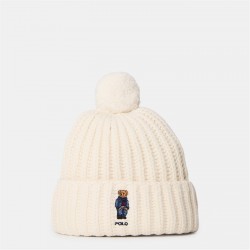 шапка,всички,шапки,зимни,аксесоари,плажни,шапки,аксесоари,на,разпродажба,polo,ralph,lauren,bear,rib,pom,pom,beanie,cream