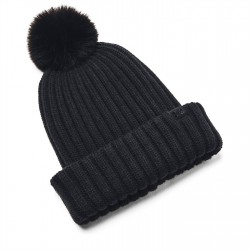 дамска,шапка,всички,шапки,зимни,аксесоари,under,armour,armour,w,halftime,pom,beanie,beany,womens,black