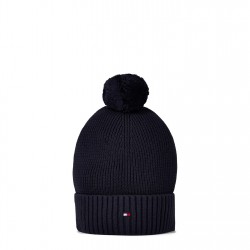 шапка,всички,шапки,зимни,аксесоари,tommy,hilfiger,th,essential,pom,pom,beanie,blue,dw6