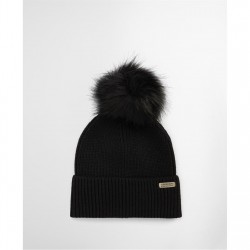 Шапка Barbour International Mallory Pom Beanie - Black шапка,всички,шапки,зимни,аксесоари,плажни,шапки,аксесоари,на,разпродажба,barbour,international,mallory,pom,beanie,black