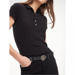 дамска,блуза,с,яка,дамски,топове,tommy,hilfiger,heritage,short,sleeve,slim,fit,polo,shirt,ladies,masters,black