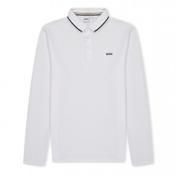 детски,облекла,boss,long,sleeve,polo,juniors,white,10p