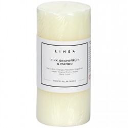 linea,scented,pillar,candle,pink,grapefruit,&amp;,mango