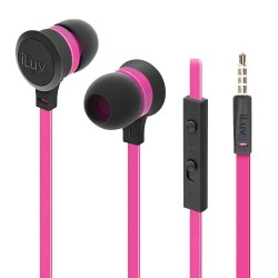 слушалки,слушалки,iluv,neon,sound&mic,earphones,pink,(fuchsia)
