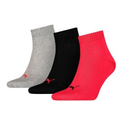 чорапи,мъжки,чорапи,puma,plain,quarter,short,socks,3,pairs,black,red,(multicolor)