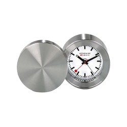 часовник,часовници,mondaine,travel,alarm,watch,silver,(white,leather,pouch)
