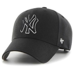 шапка,с,козирка,всички,шапки,47,new,york,yankees,snapback,cap,black,white,(black)
