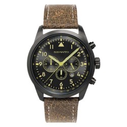 часовник,часовници,szanto,2253,2200,2250,series,watch,brown,(steel,gun,leather,brown,cream)