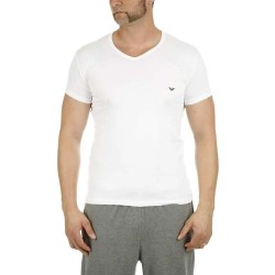 тениска,мъжки,тениски,emporio,armani,111512,cc717,short,sleeve,v,neck,t,shirt,white