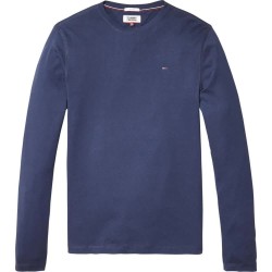 тениска,мъжки,тениски,tommy,jeans,original,ribbed,organic,cotton,long,sleeve,t,shirt,black,iris,(blue)