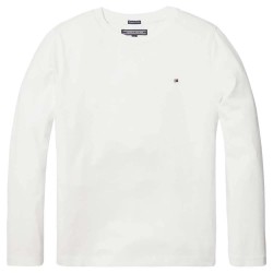 тениска,детски,тениски,tommy,hilfiger,basic,knit,long,sleeve,t,shirt,bright,white,(white)