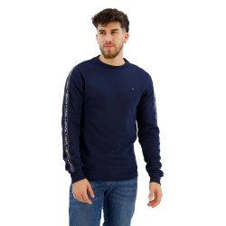 блуза,мъжки,пуловери,tommy,hilfiger,logo,stripe,sweatshirt,blue