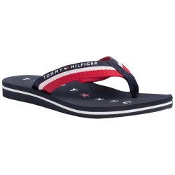 джапанки,дамски,сандали,и,чехли,tommy,hilfiger,webbing,beach,flip,flops,blue,(midnight)
