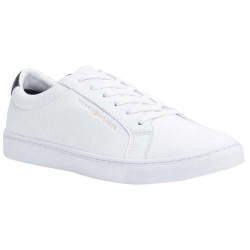 маратонки,дамски,маратонки,tommy,hilfiger,metallic,back,lace,up,trainers,white