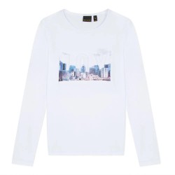 Тениска Beckaro North California long sleeve T-shirt - White (White) тениска,мъжки,тениски,дамски,тениски,beckaro,north,california,long,sleeve,t,shirt,white,(white)