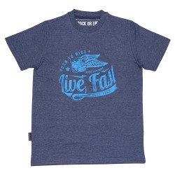 тениска,мъжки,тениски,дамски,тениски,rock,or,die,live,fast,short,sleeve,t,shirt,blue,(navy)