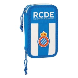 канцеларски,принадлежности,safta,rcd,espanyol,small,double,filled,pencil,case,blue,(white,blue)