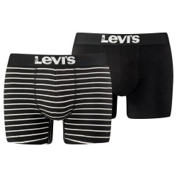 боксерки,мъжко,бельо,levi´s,®,vintage,striped,yd,boxers,2,units,jet,black,(black)