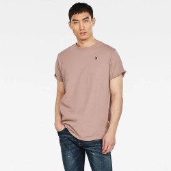 тениска,мъжки,тениски,g,star,lash,ribbed,short,sleeve,t,shirt,chocolate,berry,(pink)