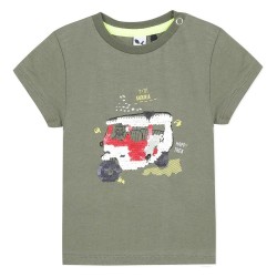 Тениска 3pommes Indian Trek short sleeve T-shirt - Green (Kaki) тениска,мъжки,тениски,дамски,тениски,3pommes,indian,trek,short,sleeve,t,shirt,green,(kaki)