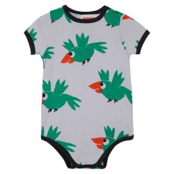 Nadadelazos Gupri Bird short sleeve body - White (Light Elefant Grey) детски,облекла,за,момчета,детски,облекла,за,момичета,nadadelazos,gupri,bird,short,sleeve,body,white,(light,elefant,grey)
