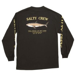 тениска,мъжки,тениски,salty,crew,bruce,long,sleeve,t,shirt,brown,(black)