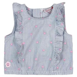детски,ризи,детски,облекла,за,момичета,детски,блузи,boboli,poplin,sleeveless,blouse,blue,(stripes)