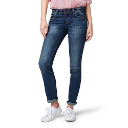 Дънки Tom tailor Straight jeans - Blue (Mid Stone Wash Denim) дънки,дамски,панталони,tom,tailor,straight,jeans,blue,(mid,stone,wash,denim)