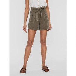 къси,панталони,дамски,панталони,vero,moda,high,waist,loose,summer,shorts,green,(bungee,cord)
