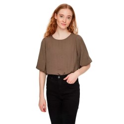 тениска,дамски,тениски,vero,moda,isabella,short,sleeve,t,shirt,brown,(bungee,cord)