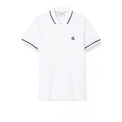 дънки,мъжки,блузи,с,яка,calvin,klein,jeans,tipping,slim,short,sleeve,polo,white